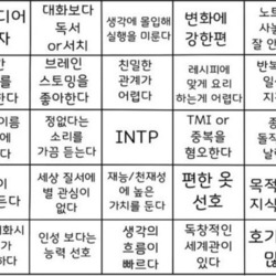 INTP MBTI 성격 유형 취향 mbti짤 mbti짤방 mbti타입